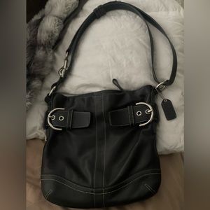 Coach No. K05Q-1452 black leather crossbody